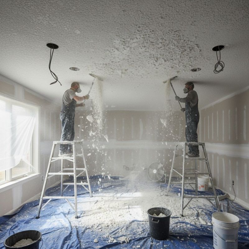 Local Stipple Ceiling Removal pros at work